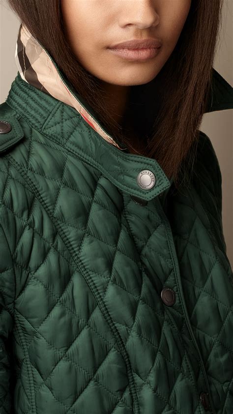 burberry quilted jacket green|Burberry quilted jackets for women.